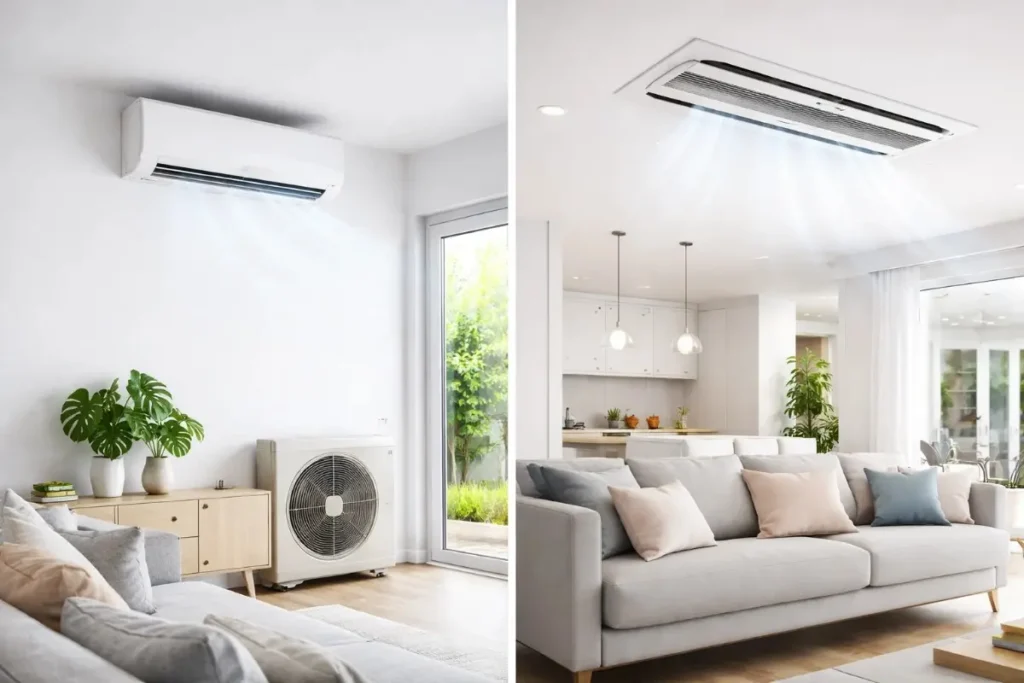 Split system vs ducted air conditioning comparison