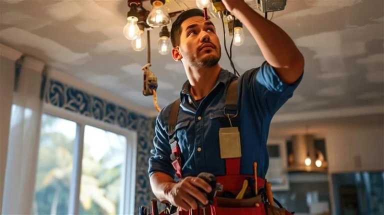 Ceiling fan installation by FMZ Electrical
