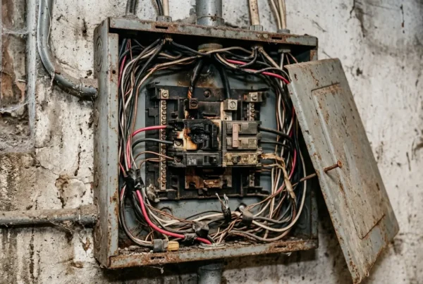 image of faulty circuit breaker panel